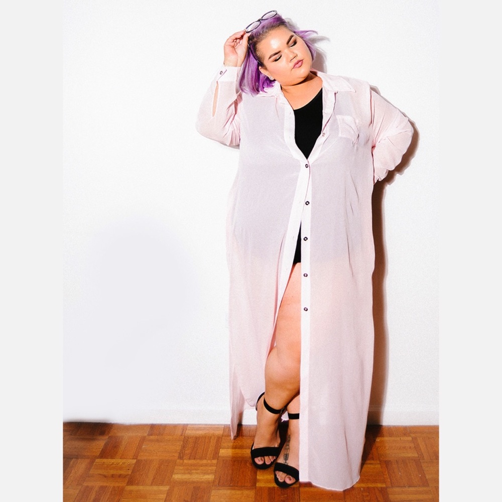 Ashley Nell Tipton Fernando Shirt Pastel Pink, 2X